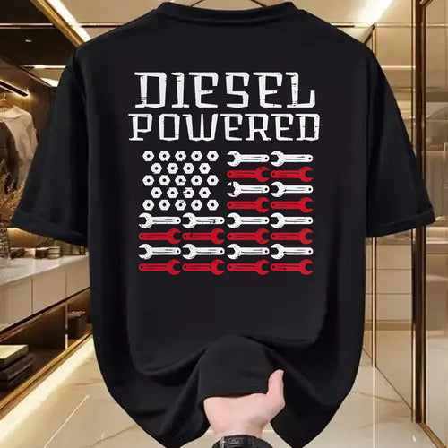 Best Mechanic Life Shirt, Funny Mechanic UnisexT-Shirt/Hoodie/Sweatshirt HLT00 - Diesel Powered US Flag Auto Mechanic Patriot Men Women Kids T-Shirt