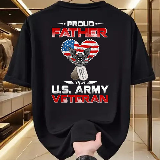 Gift for Dad Shirt, Funny Dad Unisex T-Shirt/Hoodie/Sweatshirt HLT00 – Proud Father Of A U.S. Army Veteran T shirt Gift