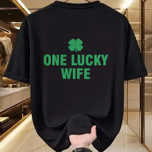 Best Wife Shirt, Wife and Husband Unisex T-Shirt/Hoodie/Sweatshirt HLT00 - Gift for wife T shirt, lucky wife   One Lucky Wife Long Sleeve T-Shirt