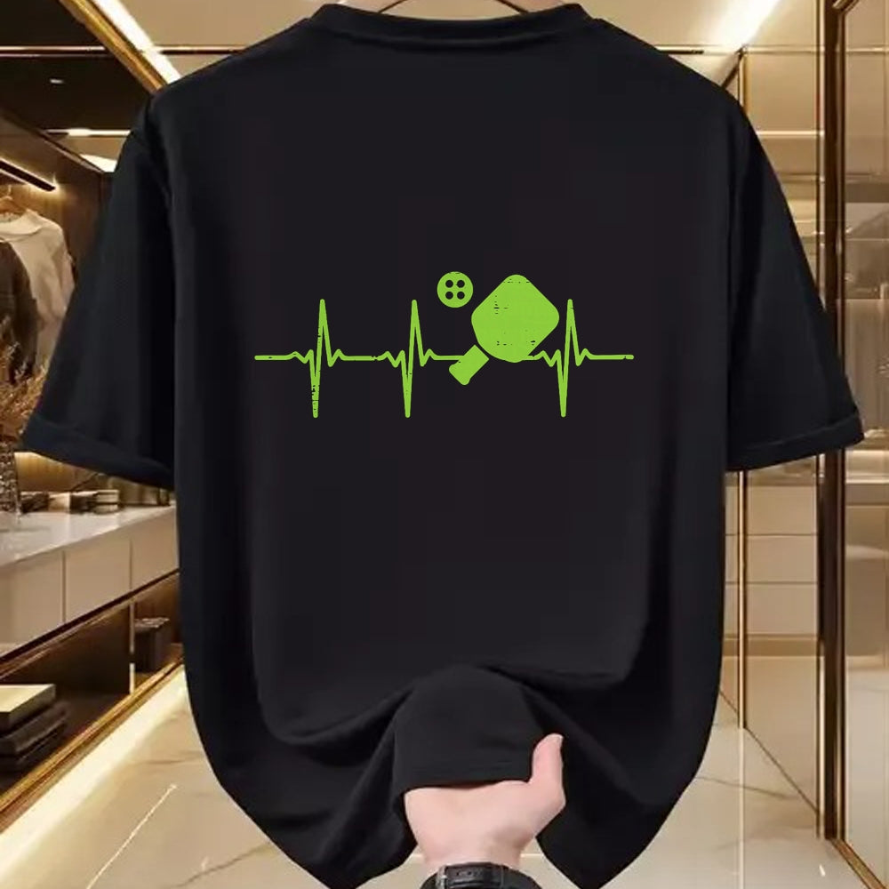 Funny Pickleball Shirt, Pickleball Lover Unisex T-Shirt/Hoodie/Sweatshirt HLT00 - Pickleball Heartbeat Funny Pickle Ball Sports Men Women Kids T-Shirt