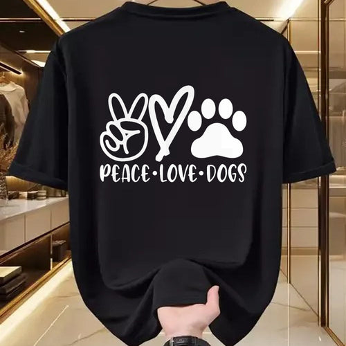 Dog Love Shirt, Dog Lover Gift T-Shirt/Hoodie/Sweatshirt HLT00 - Retro Vintage Peace Love Dog Tshirt Funny Dog Lover Gifts T-Shirt