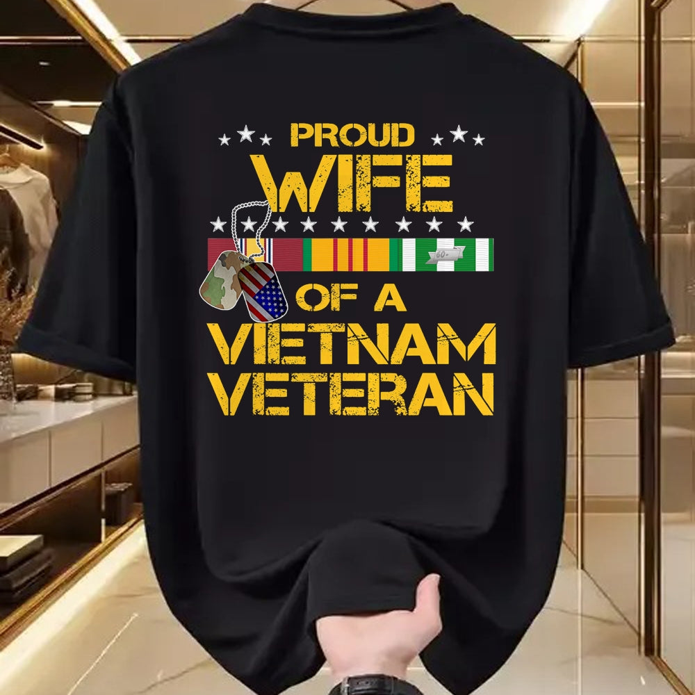 Proud Veteran Shirt, Funny Veteran UnisexT-Shirt/Hoodie/Sweatshirt HLT00 - Proud Wife of A Vietnam Veteran My Husband is A Hero T-Shirt T-Shirt