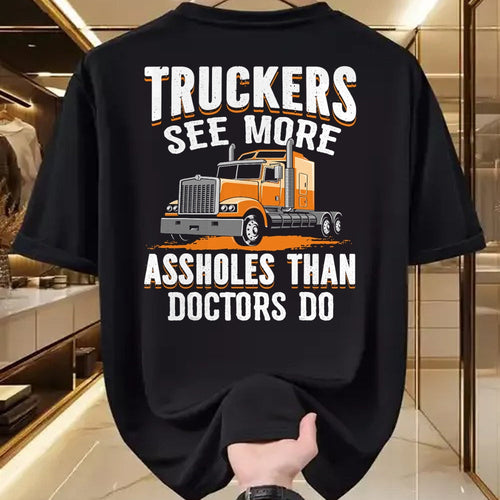 Best Truck Driver Life Shirt, Funny Trucker UnisexT-Shirt/Hoodie/Sweatshirt HLT00 - Truckers See More Funny Truck Driver Gifts for Trucking Dads T-Shirt (2)