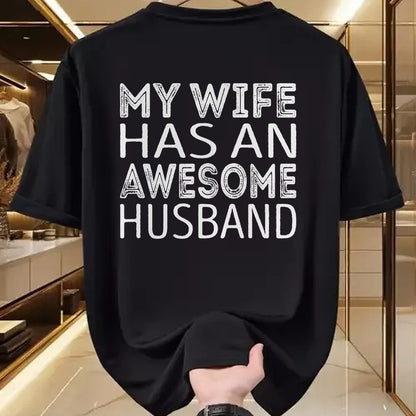 Best Wife Shirt, Wife and Husband Unisex T-Shirt/Hoodie/Sweatshirt HLT00 - My wife has an awesome husband T-Shirt (6)