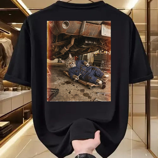 Best Mechanic Life Shirt, Funny Mechanic UnisexT-Shirt/Hoodie/Sweatshirt HLT00 - Cat Meme Funny Cat Lover Meme Humor Hilarious Cat Mechanic T-Shirt