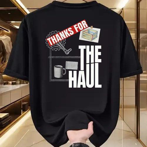 Best Truck Driver Life Shirt, Funny Trucker UnisexT-Shirt/Hoodie/Sweatshirt HLT00 - Thanks For The Haul Patriotic Truck Driver Appreciation Week T-Shirt, Men, Black, X-Large