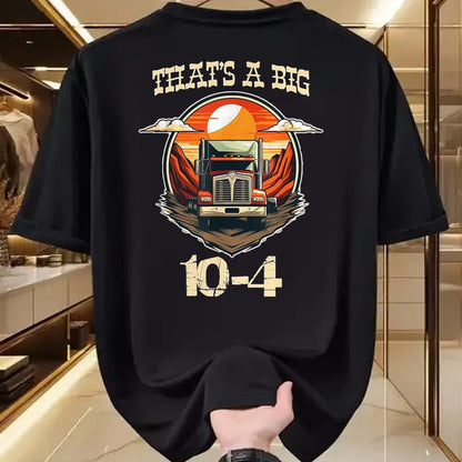 Best Truck Driver Life Shirt, Funny Trucker UnisexT-Shirt/Hoodie/Sweatshirt HLT00 - That's a Big 10-4, Ten Four Good Buddy, Truck Driver T-Shirt, Youth, Cranberry Red, 4T