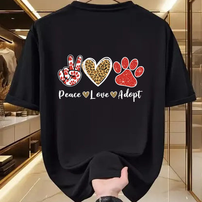 Cat Love Shirt, Funny Cat Lover Gift UnisexT-Shirt/Hoodie/Sweatshirt HLT00 - Ki Peace Love Rescue Adopt Dog Cat Lover Costume Puppy Mom T-Shirt