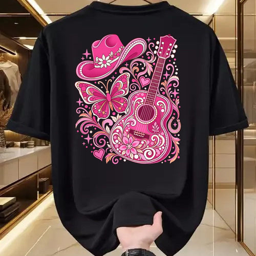 Guitar Lover Shirt, Funny Guitar UnisexT-Shirt/Hoodie/Sweatshirt HLT00 - Western Cowgirl Guitar Women Girls T-Shirt