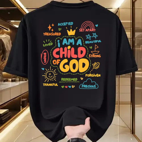 Christian Tee, Christian Faith Unisex T-Shirt/Hoodie/Sweatshirt HLT00 - I am a Child of God Christian Retro Jesus Faith Design Gifts T-Shirt
