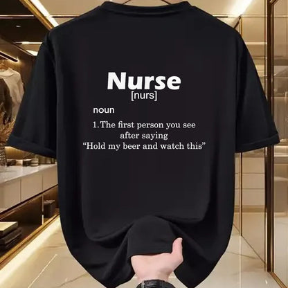 Funny Nurse Shirt, Nurse Unisex T-Shirt/Hoodie/Sweatshirt HLT00 -Funny Nurse Definition T Shirt Hold My Beer T-Shirt