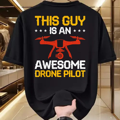 Best Wife Shirt, Wife and Husband Unisex T-Shirt/Hoodie/Sweatshirt HLT00 - This Guy Is An Awesome Drone Pilot T-Shirt