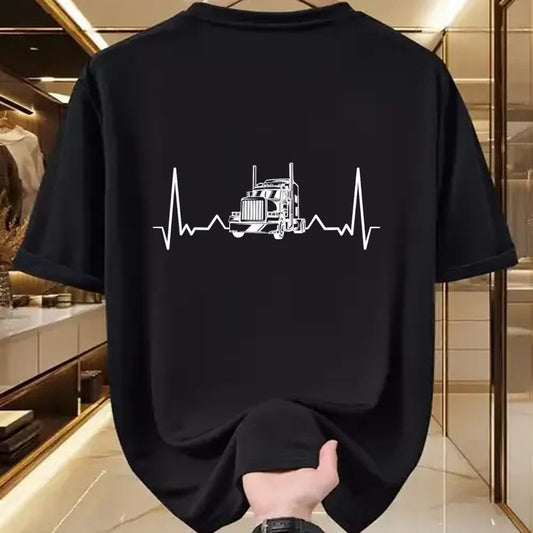 Best Truck Driver Life Shirt, Funny Trucker UnisexT-Shirt/Hoodie/Sweatshirt HLT00 - Heartbeat truck trucker pulse gift truck driver T-Shirt