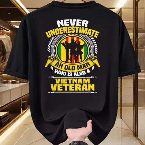 Proud Veteran Shirt, Funny Veteran UnisexT-Shirt/Hoodie/Sweatshirt HLT00 - Never Underestimate an Old Man Who is Also Vietnam Veteran T-Shirt
