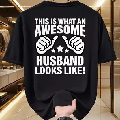 Best Wife Shirt, Wife and Husband Unisex T-Shirt/Hoodie/Sweatshirt HLT00 - This Is What An Awesome Husband Looks Like Cool T-Shirt