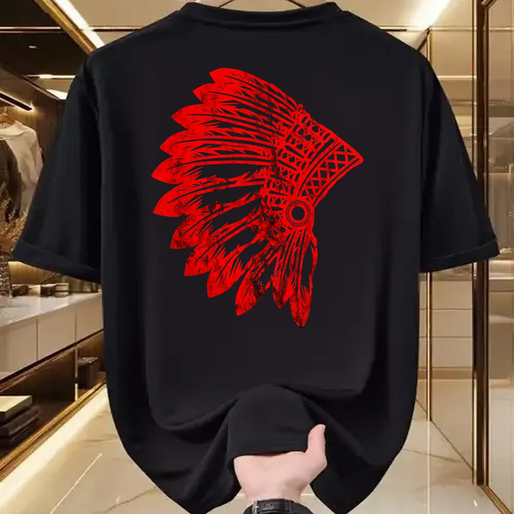 Native American T-Shirts, Vintage Native American Unisex T-Shirt/Hoodie/Sweatshirt HLT00 - Native American Feather Headdress Indian Chief Tribes Pride