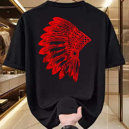 Native American T-Shirts, Vintage Native American Unisex T-Shirt/Hoodie/Sweatshirt HLT00 - Native American Feather Headdress Indian Chief Tribes Pride