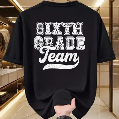 Best Student Shirt, Funny Back To School UnisexT-Shirt/Hoodie/Sweatshirt HLT00 - Kids Teacher Sixth Grade Retro Back to School Team 6th Grade T-Shirt, Men, Black, 3X-Large