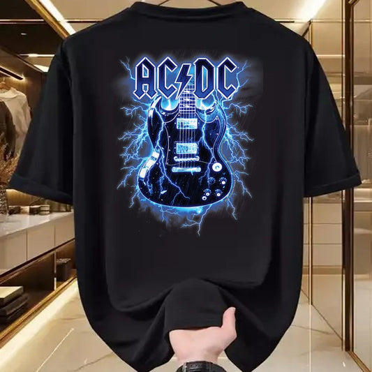 Guitar Lover Shirt, Funny Guitar UnisexT-Shirt/Hoodie/Sweatshirt HLT00 - ACDC - Lightning Guitar T-Shirt