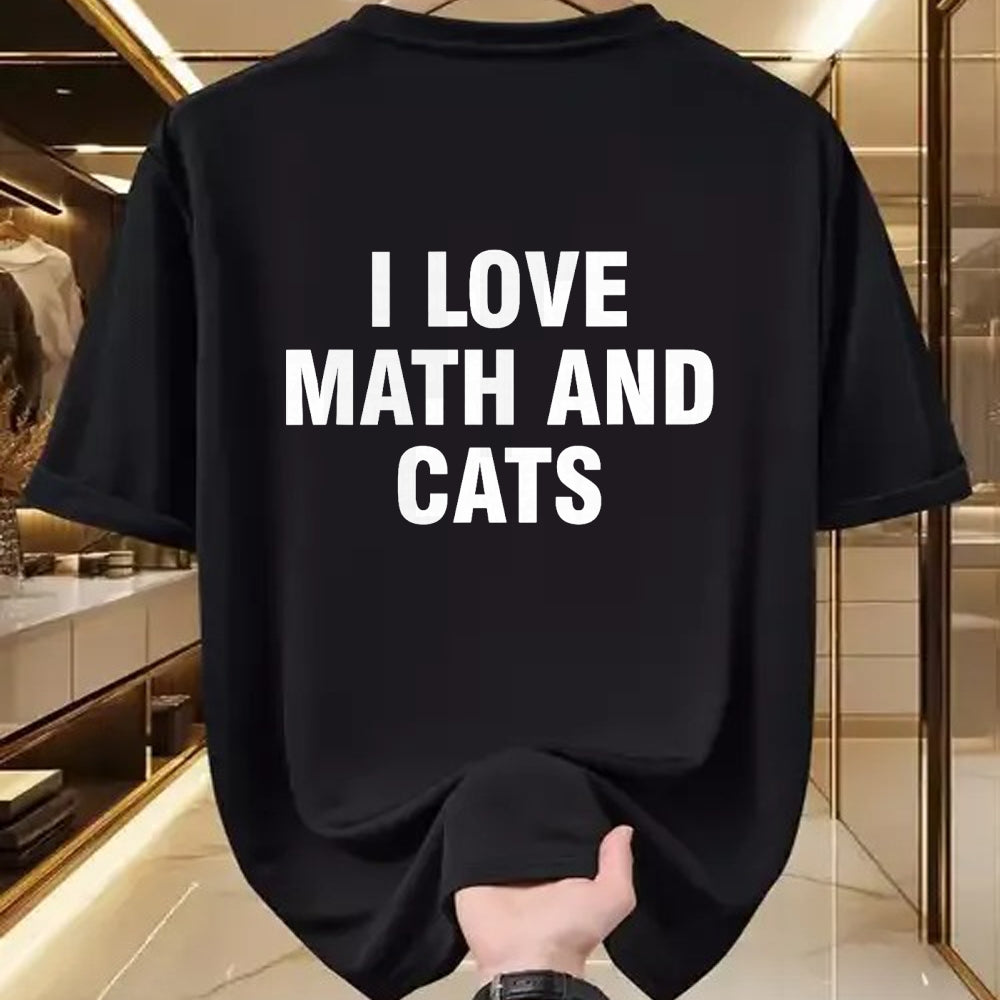 Cat Love Shirt, Funny Cat Lover Gift UnisexT-Shirt/Hoodie/Sweatshirt HLT00 - I Love Math and Cats T-Shirt