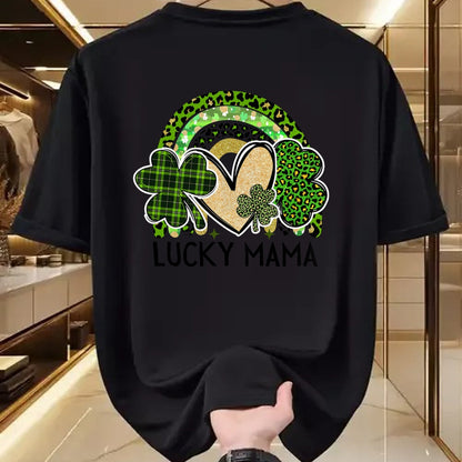 Gift for Mom Shirt, Funny Mom Unisex T-Shirt/Hoodie/Sweatshirt HLT00 - Lucky Mama Family St Patricks Day Mom Mother_s Day Lucky T-Shirt