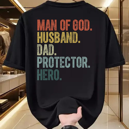 Best Wife Shirt, Wife and Husband Unisex T-Shirt/Hoodie/Sweatshirt HLT00 - Man of God Husband Dad Protector Hero Father's Day Men T-Shirt