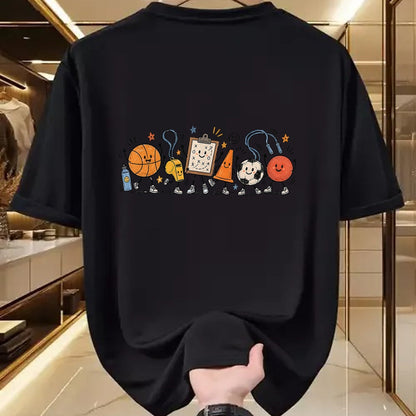 Best Teacher Shirt, Funny Teacher UnisexT-Shirt/Hoodie/Sweatshirt HLT00 - PE Teacher Doodle Physical Education Basketball Back to T-Shirt