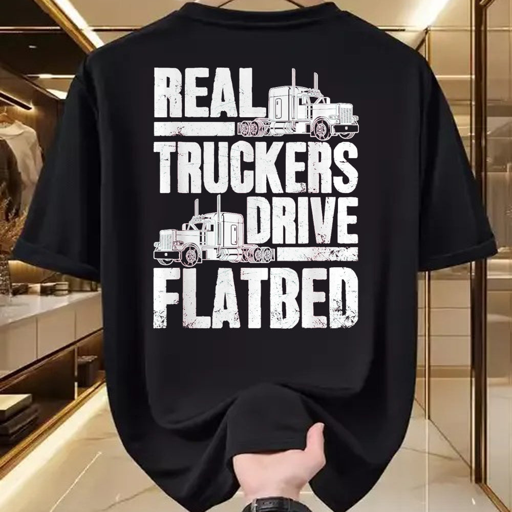Best Truck Driver Life Shirt, Funny Trucker UnisexT-Shirt/Hoodie/Sweatshirt HLT00 - Real Truckers Drive Flatbed Gift The Best Truck Driver T-Shirt, Women, Black, Medium