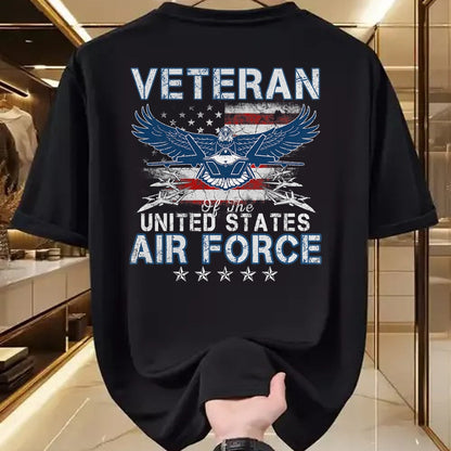 Proud Veteran Shirt, Funny Veteran UnisexT-Shirt/Hoodie/Sweatshirt HLT00 - Proud US Air Force Veteran USA Flag Patriotic Vintage Mens T-Shirt