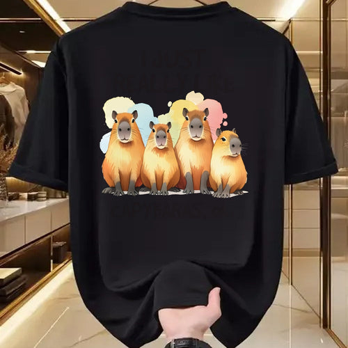 Cute Capybara Shirt, Funny Capybara Unisex T-Shirt/Hoodie/Sweatshirt HLT00 - Funny Capybara Long Sleeve T-Shirt (3)