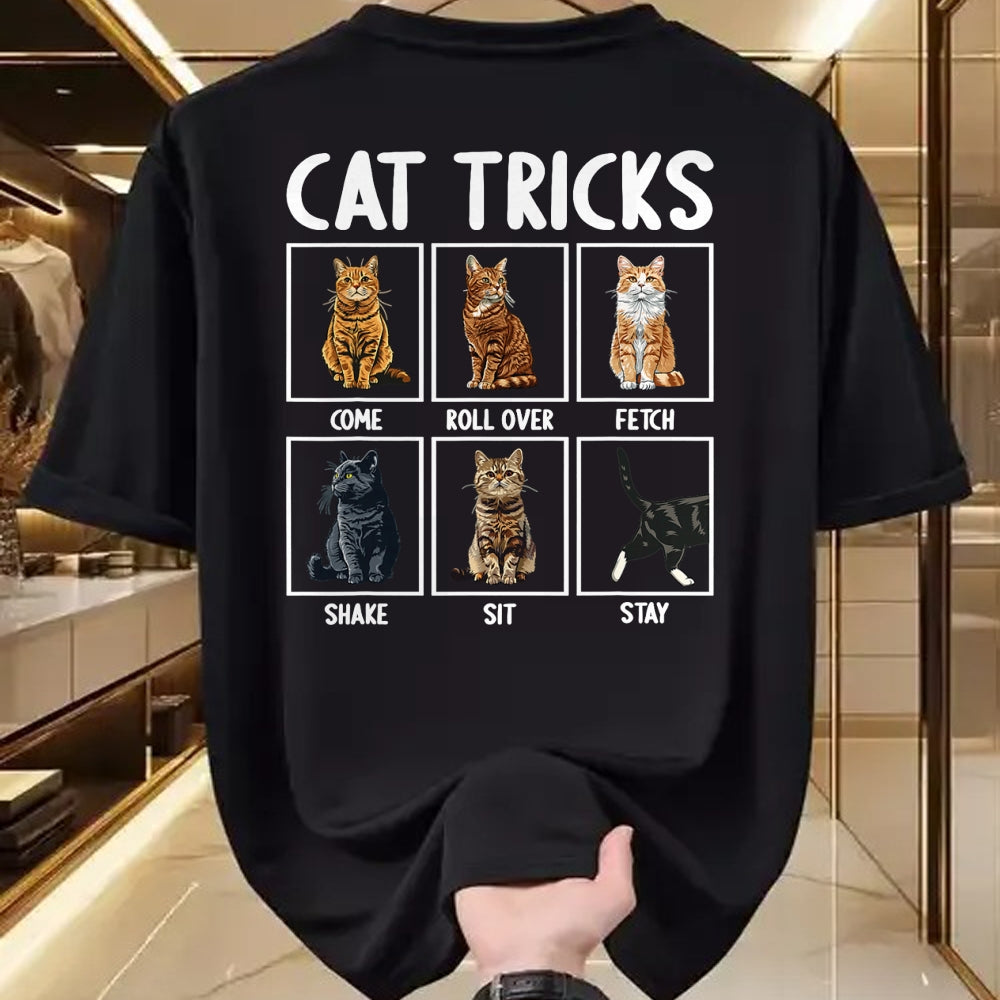 Cat Love Shirt, Funny Cat Lover Gift UnisexT-Shirt/Hoodie/Sweatshirt HLT00 - Cats Funny Cat Tricks T-Shirt, Small, Black