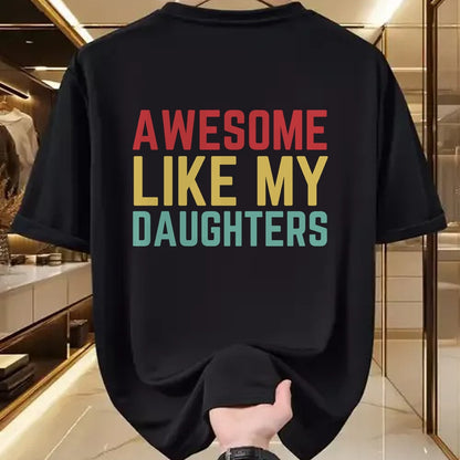Best Wife Shirt, Wife and Husband Unisex T-Shirt/Hoodie/Sweatshirt HLT00 - Fathers Day Gift from Daughters Awesome Like My Daughters Long Sleeve T-Shirt