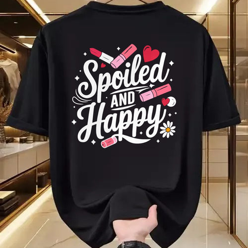 Best Wife Shirt, Wife and Husband Unisex T-Shirt/Hoodie/Sweatshirt HLT00 - Gift for wife T shirt, spoiled wife   Spoiled Wife Spoiled And Happy Sweatshirt