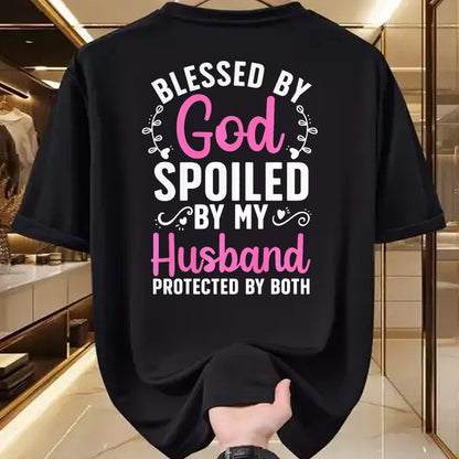 Best Wife Shirt, Wife and Husband Unisex T-Shirt/Hoodie/Sweatshirt HLT00 - Gift for wife T shirt, spoiled wife   Funny Spoiled Wife Art For Women Girls Husband Spoiled Wife Pr (2)