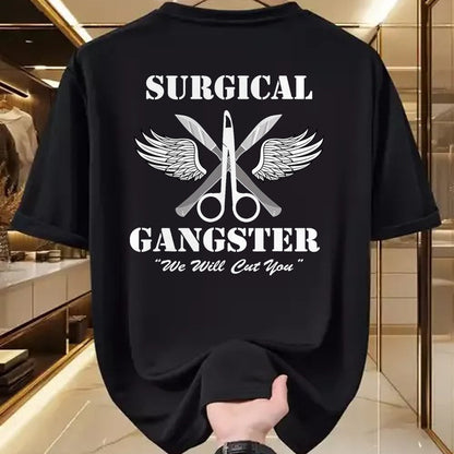 Best Doctor Shirt, Funny Doctor UnisexT-Shirt/Hoodie/Sweatshirt HLT00 - Surgical Gangster - Scrub Tech - Surgery T-Shirt, Men, Black, Large