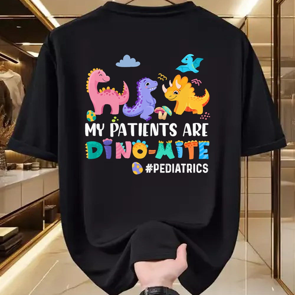 Funny Nurse Shirt, Nurse Unisex T-Shirt/Hoodie/Sweatshirt HLT00 - Pediatric Nurse PEDS Nursing Appreciation Pediatric Dinosaur T-Shirt