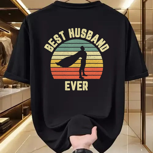 Best Wife Shirt, Wife and Husband Unisex T-Shirt/Hoodie/Sweatshirt HLT00 - Vintage Best Husband Ever Superhero Fun Retro Graphic T-Shirt
