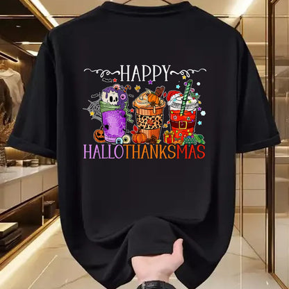 Best Thanksgiving Family Shirt , Funny Thanksgiving UnisexT-Shirt/Hoodie/Sweatshirt HLT00 - Happy Hallothanksmas Halloween Thanksgiving Christmas T-Shirt