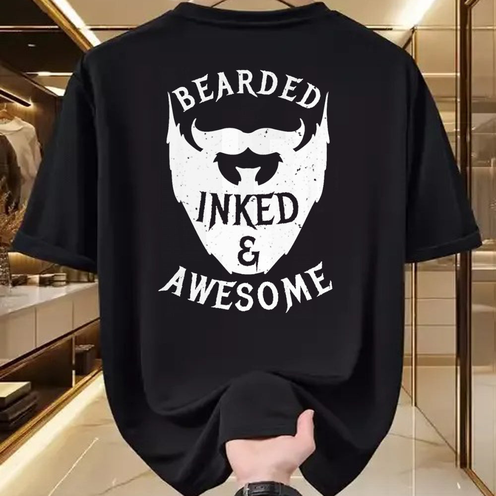 Best Wife Shirt, Wife and Husband Unisex T-Shirt/Hoodie/Sweatshirt HLT00 - Mens Bearded, Inked And Awesome Bearded And Tattooed Guy T Shirt