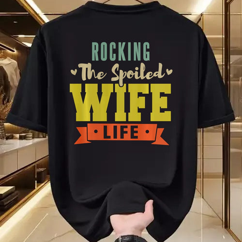 Best Wife Shirt, Wife and Husband Unisex T-Shirt/Hoodie/Sweatshirt HLT00 - Gift for wife T shirt, spoiled wife   Retro Spoiled Wife Funny Rocking The Spoiled Wife Life Sweatsh
