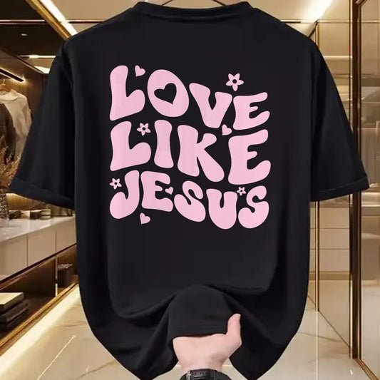Christian Tee, Christian Faith Unisex T-Shirt/Hoodie/Sweatshirt HLT00 - Love Like Jesus Positive Catholic Preppy Retro Christian T-Shirt