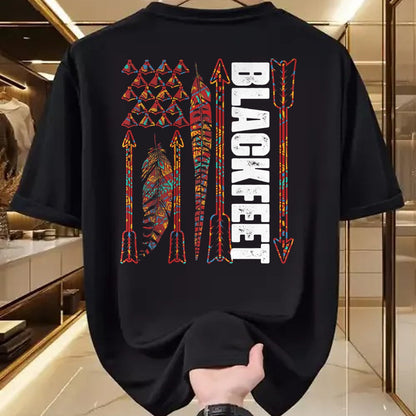 Native American T-Shirts, Vintage Native American Unisex T-Shirt/Hoodie/Sweatshirt HLT00 - Blackfeet Flag - Native Pride American Indian Tribe Premium