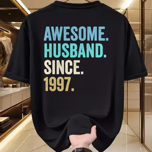 Best Wife Shirt, Wife and Husband Unisex T-Shirt/Hoodie/Sweatshirt HLT00 - Awesome Husband Since 1997 27th wedding anniversary 27 years T-Shirt