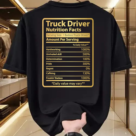 Best Truck Driver Life Shirt, Funny Trucker UnisexT-Shirt/Hoodie/Sweatshirt HLT00 - Truck Driver Nutrition facts Funny Truckin T-Shirt