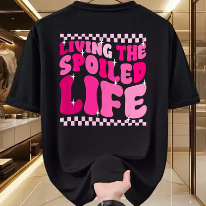 Best Wife Shirt, Wife and Husband Unisex T-Shirt/Hoodie/Sweatshirt HLT00 - Gift for wife T shirt, spoiled wife   Womens Living The Spoiled Life Spoiled Wife V-Neck T-Shirt