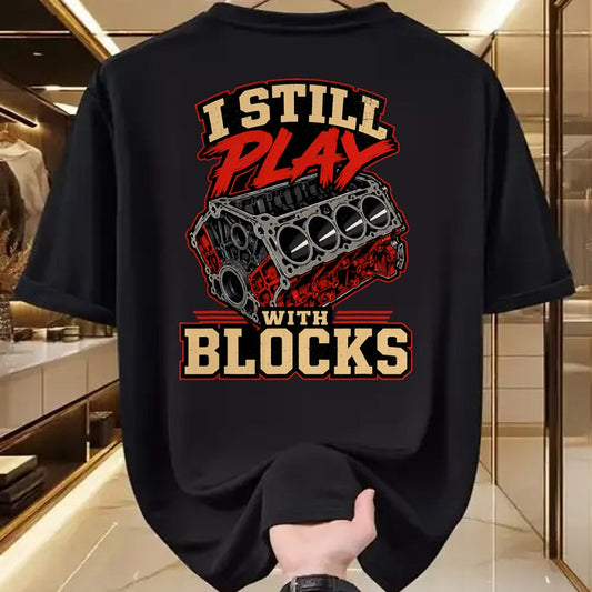 Best Mechanic Life Shirt, Funny Mechanic UnisexT-Shirt/Hoodie/Sweatshirt HLT00 - Mechanic I Still Play with Blocks Funny Car Engine Men Women T-Shirt