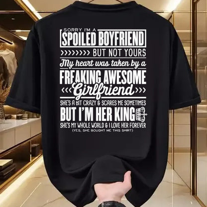 Best Wife Shirt, Wife and Husband Unisex T-Shirt/Hoodie/Sweatshirt HLT00 - Sorry I'm A Spoiled Boyfriend by Freaking Awesome Girlfriend T-Shirt (2)