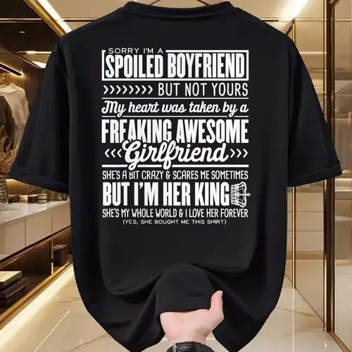Best Wife Shirt, Wife and Husband Unisex T-Shirt/Hoodie/Sweatshirt HLT00 - Sorry I'm A Spoiled Boyfriend by Freaking Awesome Girlfriend T-Shirt (2)