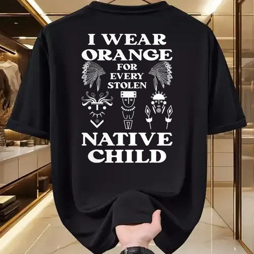 Native American T-Shirts, Vintage Native American Unisex T-Shirt/Hoodie/Sweatshirt HLT00 - I Wear Orange For Every American Native Child Indian Pride (3)