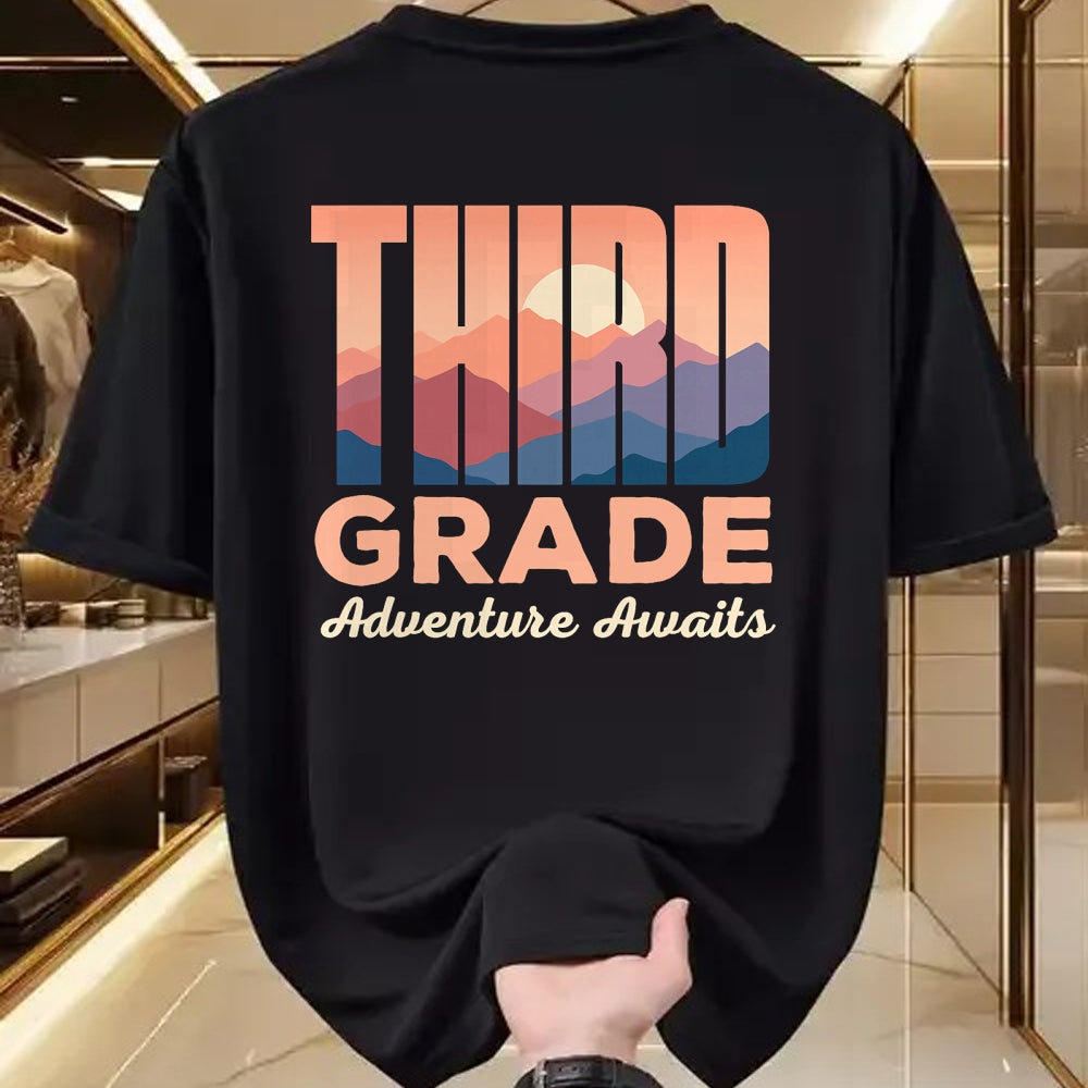 Best Student Shirt, Funny Back To School UnisexT-Shirt/Hoodie/Sweatshirt HLT00 - Third Grade Adventure Awaits First Day of 3rd Grade T-Shirt T-Shirt